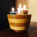 Laminated white birch votive