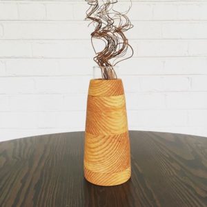 Laminated pine vase